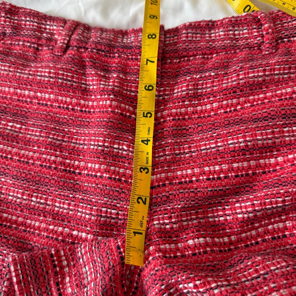 ARTISAN NY Pink/Orange TWEED Chino RETRO Shorts Women's Size 2 LOW RISE Pockets - Picture 5 of 6